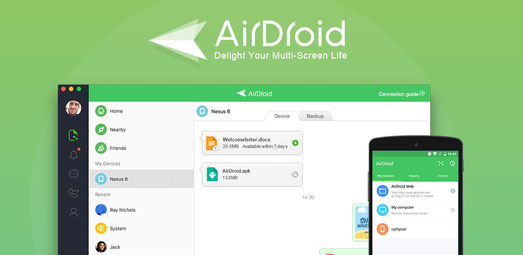 دانلود رایگان AirDroid 3.0 – برنامه ایردروید مدیریت اندروید از طریق اینترنت-download