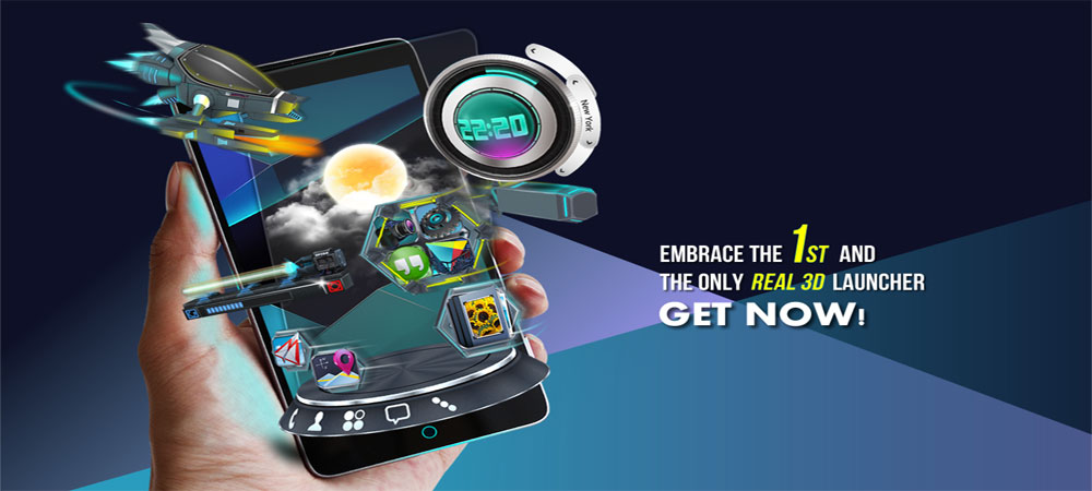 برنامه لانچر سه بعدی اندروید,Next Launcher 3D Shell v3.5 Patched