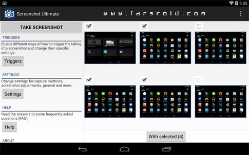 Screenshot Ultimate Pro Android - برنامه عکسبرداری صفحه موبایل اندروید