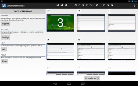 Screenshot Ultimate Pro Android - برنامه عکسبرداری صفحه موبایل اندروید