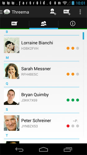 Threema Android - نرم افزار مسنجر رایگان اندروید