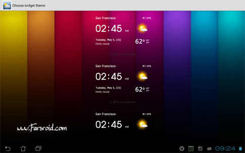 Download Transparent clock & weather Android Apk New - FREE