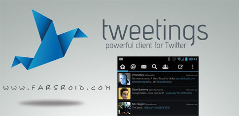 دانلود Tweetings for Twitter - کلاینت قدرتمند توییتر اندروید !