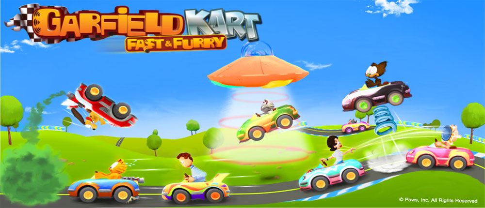 دانلود Garfield Kart Fast & Furry - بازی گارفیلد اندروید + دیتا