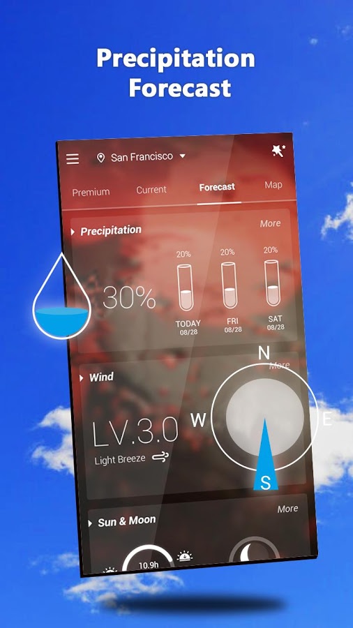 دانلود GO Weather – Widget, Theme, Wallpaper, Efficient Premium 6.163 – برنامه هواشناسی “گو” اندروید + تم ها و ویجت ها