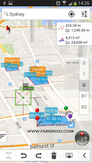 برنامه کاربردی اندروید - Measure Map Android