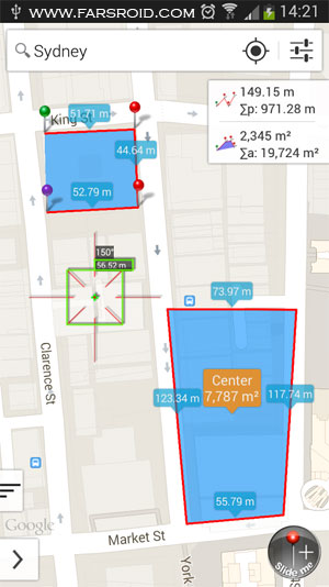 برنامه کاربردی اندروید - Measure Map Android