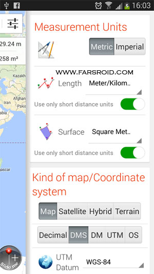 برنامه کاربردی اندروید - Measure Map Android