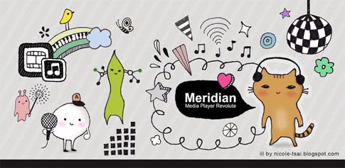 Meridian Media Player Revolute - پلیر زیبای اندروید