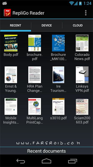 RepliGo PDF Reader Android - برنامه خواندن اسناد پی دی اف اندروید