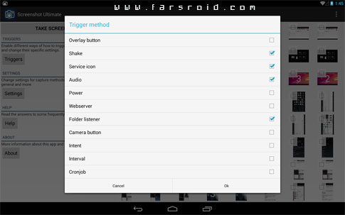 Screenshot Ultimate Pro Android - برنامه عکسبرداری صفحه موبایل اندروید