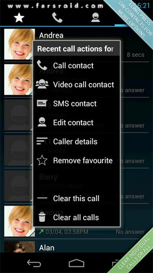 Swipe Dialer Pro Android - شماره گیر کاربردی اندروید