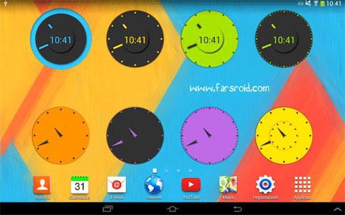 دانلود Wow KitKat Clock Widgets - ویجت های ساعت کیت کت اندروید