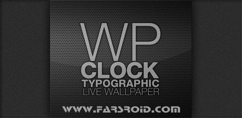 WP Clock Design Live Wallpaper - والپیپر ساعت اندروید