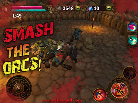 Download Angry Warrior Eternity Slasher Android Apk + Obb + Mod