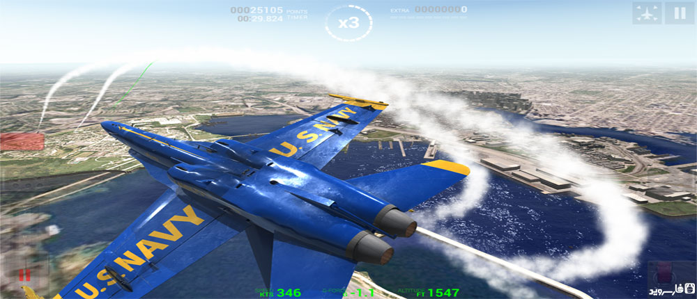 دانلود Blue Angels - Aerobatic SIM 1.0 - بازی شبیه ساز پرواز اندروید + مود + دیتا