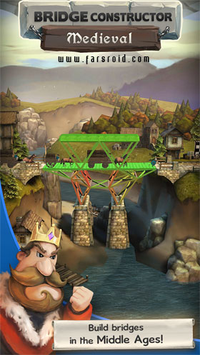 دانلود Bridge Constructor Medieval 1.5 – بازی پل سازی اندروید + مود