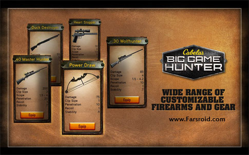 دانلود Cabela’s Big Game Hunter 1.2.1 – بازی شکارچی حیوانات اندروید + دیتا