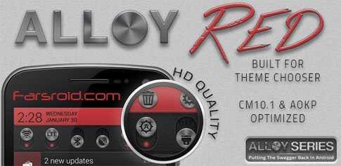 Alloy Red Theme CM10.1 - تم جدید اندروید