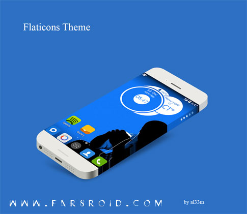 Flaticons Apex Nova ADW Theme Android - تم جدید آندروید