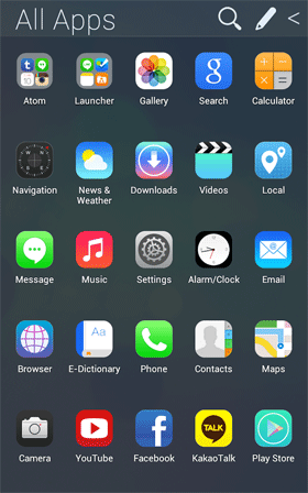 دانلود Full HD iOS7 Atom theme 1.3 – تم اچ دی آی اُ اس 7 برای اندروید