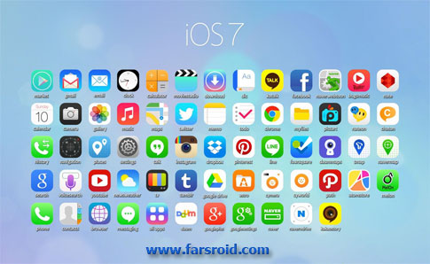دانلود Full HD iOS7 Atom theme - تم اچ دی آی اُ اس 7 برای اندروید