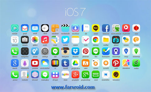دانلود Full HD iOS7 Atom theme - تم اچ دی آی اُ اس 7 برای اندروید