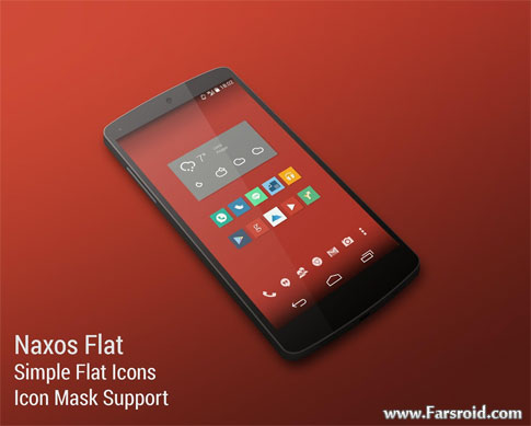 دانلود Naxos Flat Icon Pack ADW Nova - تم شیک آندروید - رایگان