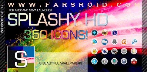 دانلود Splashy HD Apex / Nova Theme - تم بسیار زیبای اندروید 4